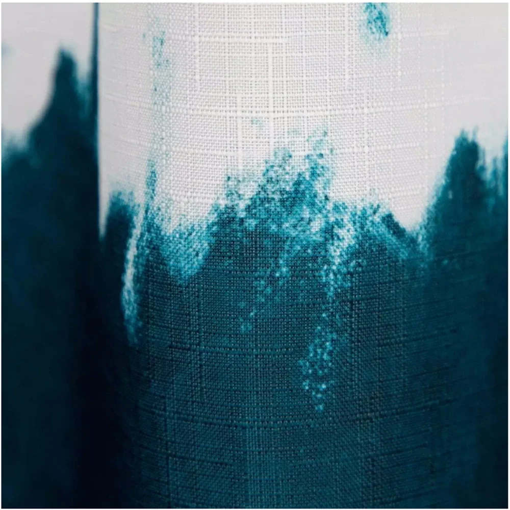 Blue Microfiber Cloth Celestial Space Tie Dye Shower Curtain & Hooks Set Justice